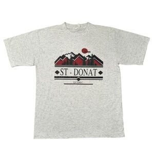 ST. DONAT QUEBEC White Graphic T Shirt in Large